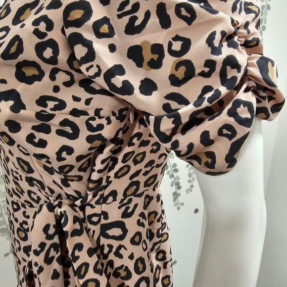 NWT - SANCTUARY Women's 'ANIMAL-PRINT' Multi MINI WRAP DRESS - S - Picture 6 of 12
